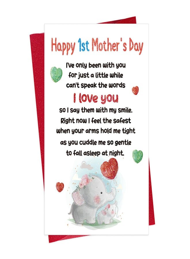 FaCraft First Mothers Day Gifts for New Mom - Large 8x5.5 Rainbow UV Printing Happy First Mothers Day Card for New Mom First Time Mom from Bump Baby Boy Girl, with Envelope and Seal - Image 1