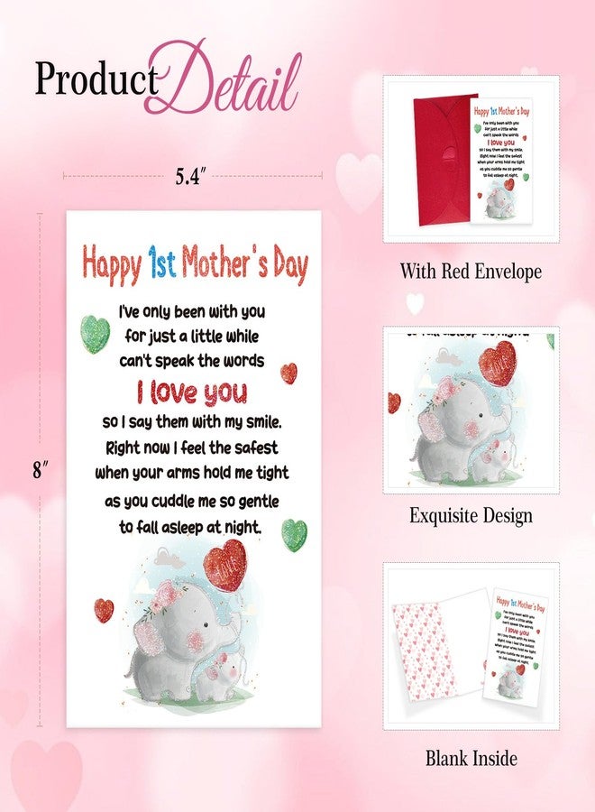 FaCraft First Mothers Day Gifts for New Mom - Large 8x5.5 Rainbow UV Printing Happy First Mothers Day Card for New Mom First Time Mom from Bump Baby Boy Girl, with Envelope and Seal - Image 4