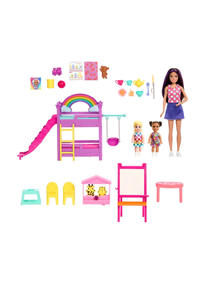 Barbie Skipper Babysitters Inc.  Ultimate Daycare Playset With 3 Dolls, Furniture & 15+ Accessories, Includes Bunk Beds & Color-Change Easel - Image 3