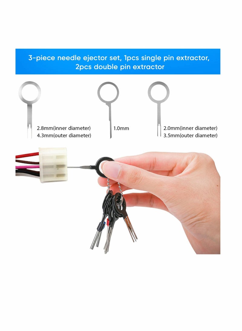 Terminal Extractor Removal Tool Kit, KASTWAVE Depinning Key Tool Set for Car Auto Household Devices, Wire Connector Pin Release Extractor Tool with a Protective Bag (82 Pieces) - Image 4