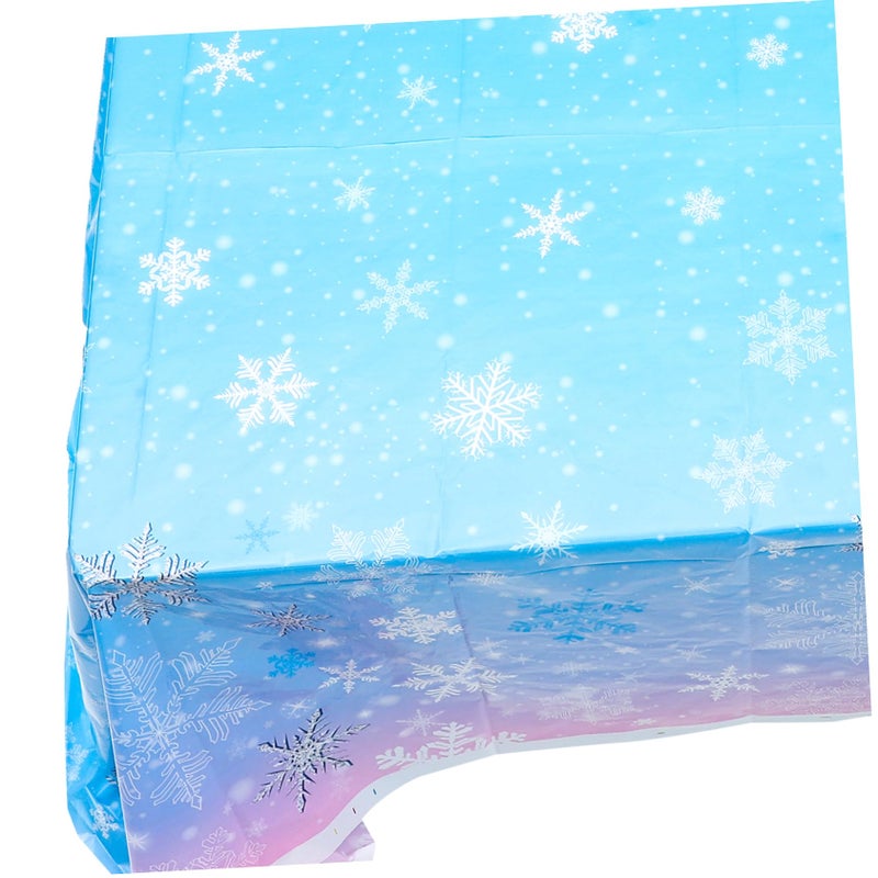 3Pcs Reusable Snowflake Tablecloth For Holiday Decor Birthday Party Dining Atmosphere - Image 4