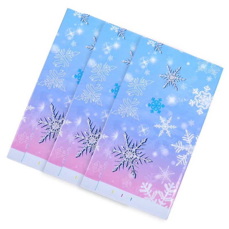 3Pcs Reusable Snowflake Tablecloth For Holiday Decor Birthday Party Dining Atmosphere - Image 2