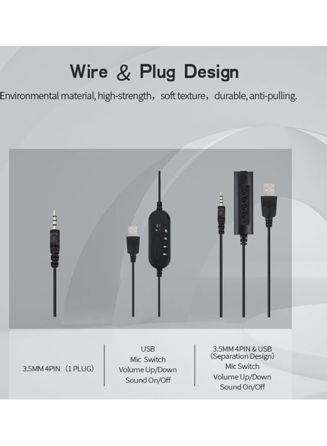 NIBEMINENT SY490MV Wired Headset With Microphone Black - Image 2