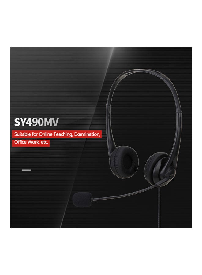 NIBEMINENT SY490MV Wired Headset With Microphone Black - Image 4