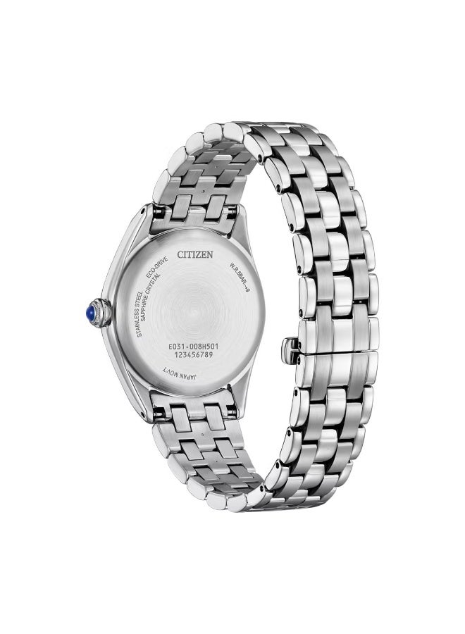سيتيزن Eco-Drive Women’s Watch EM1140-80D, 33 mm Mother-of-Pearl Dial, Stainless Steel Case & Bracelet, 50 m WR - Image 2
