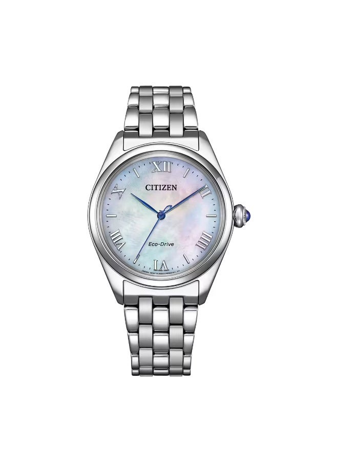 سيتيزن Eco-Drive Women’s Watch EM1140-80D, 33 mm Mother-of-Pearl Dial, Stainless Steel Case & Bracelet, 50 m WR - Image 1