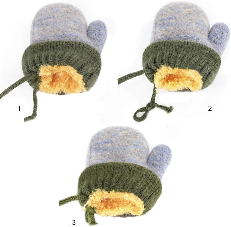 Holiberty Toddler Kids Warm Winter Gloves Cute Infant Baby Boys Girls Thick Fleece Lined Full Finger Ski Snow Gloves Mittens - Image 4