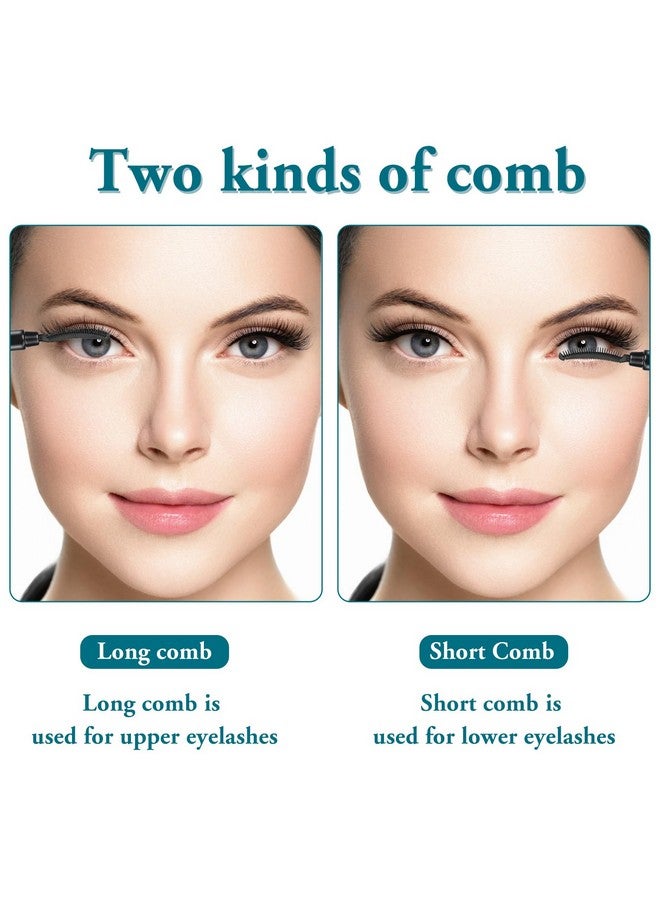 Sliverdew 3 Pcs Silicone Lash Brush Mascara Eyelash Separator Eyelash Comb Eyebrow Brush Eyelashes Definer With Dust Lid Lash Separating Comb Brow Grooming Brush - Image 2