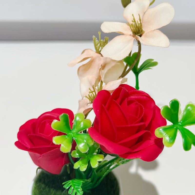 Pink Artificial Rose Potted Plant With Pleasant Fragrance For Home Decor And Wedding Party Table Display - Image 3