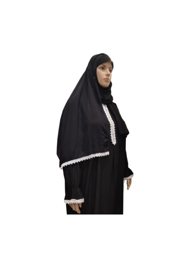ثوب صلاة قطني مع غطاء للرأس  - Image 3