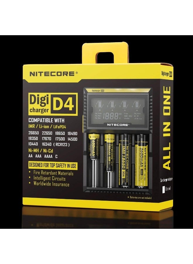 Nitecore D4 Smart Charger: 4-Bay - Image 1