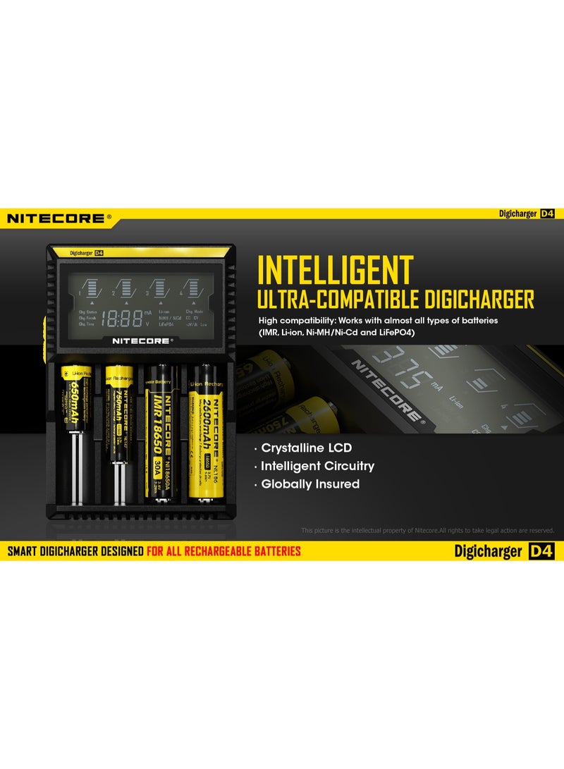 Nitecore D4 Smart Charger: 4-Bay - Image 2