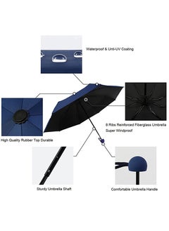 KASTWAVE Mini Sun & Rain Umbrella, Mini Windproof Folding Travel Umbrella, Portable Lightweight Compact Parasol with 95% UV Protection for Sun and Rain, Popular Style for women and men  - Image 2
