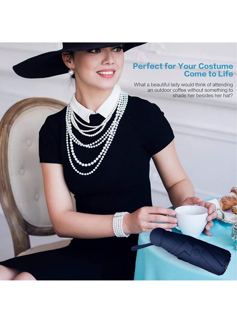 KASTWAVE Mini Sun & Rain Umbrella, Mini Windproof Folding Travel Umbrella, Portable Lightweight Compact Parasol with 95% UV Protection for Sun and Rain, Popular Style for women and men - Image 5