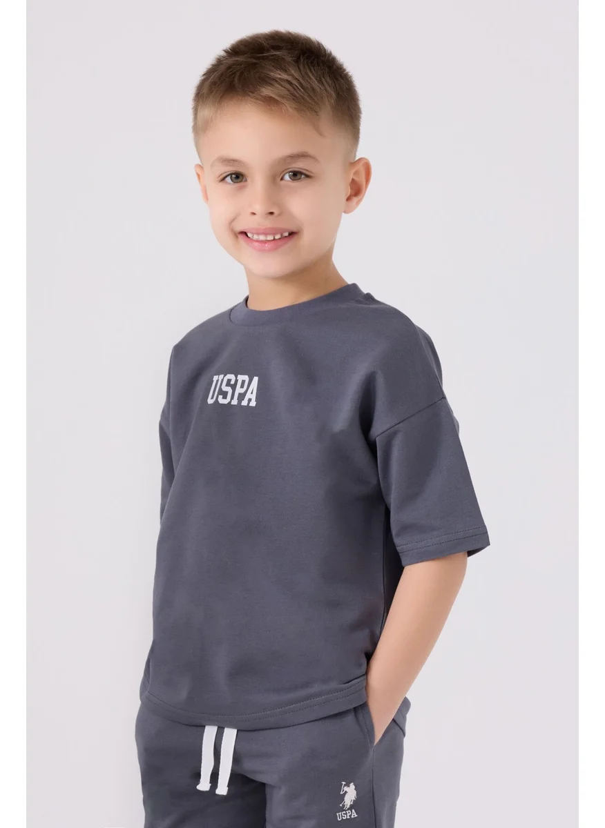 يو اس بولو اسن Boys Bermuda Suit Dark Gray