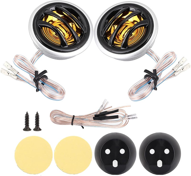 klarako Car Audio Speaker, klarako 2Pcs 12V 150W Car Mini Super Power Loud Dome Audio Stereo Speaker Tweeter Loudspeaker Horn - Image 1