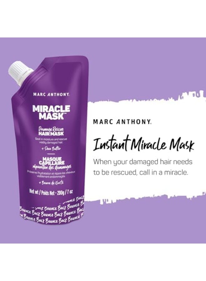 Marc Anthony Hair Mask for Dry Damaged Hair - Deep Conditioning Mask Protects & Nourish with Shea Butter, Avocado & Grapeseed Oils - Seal in Moisture and Rescues Visibly Damaged Hair - Sulfate Free - Image 2