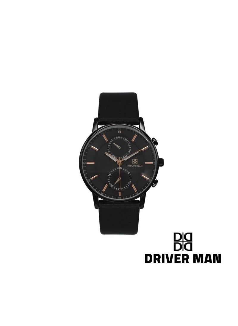 DRIVERMAN - Armani men's leather watch - Image 1