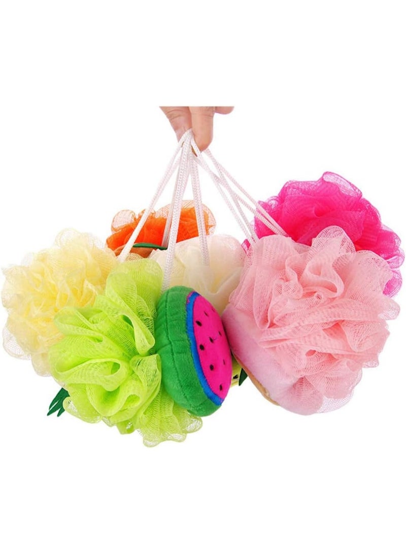 ليفة استحمام شبكية بتصميم فاكهة كرتونية لطيفة - إسفنجة بوف ليفة حمام لجسم ناعم - كرة تنظيف وتقشير الجسم من النايلون للكبار والأطفال - فرشاة استحمام رغوية - أشكال فراولة، بطيخ، أناناس (قطعة واحدة) - Image 3