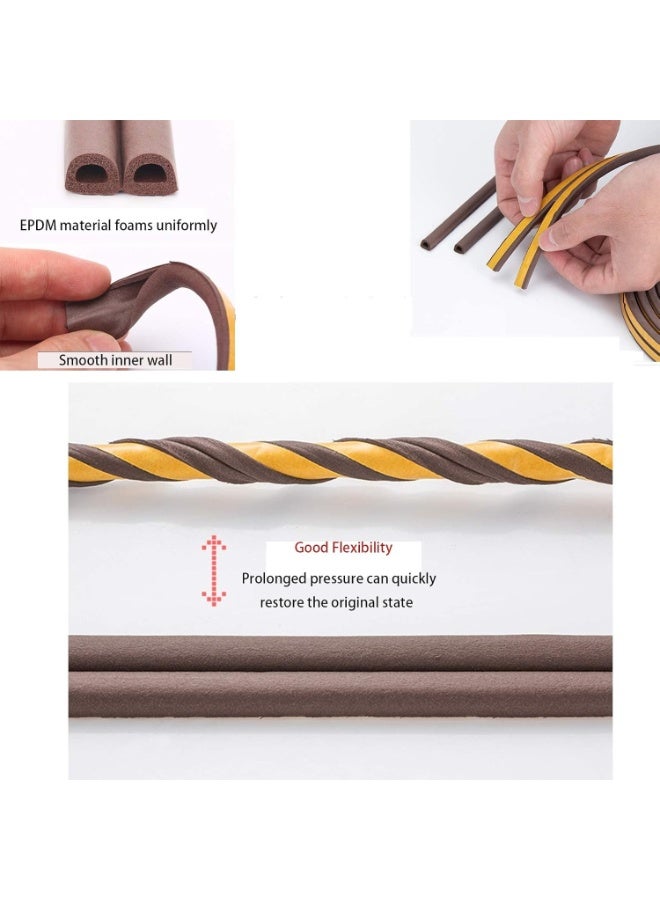 2 Rolls Weather Stripping for Door Self Adhesive Window Seal Foam Strip for Soundproofing Collision Avoidance Insulation Gap Blocker for Doors and Windows - Image 5