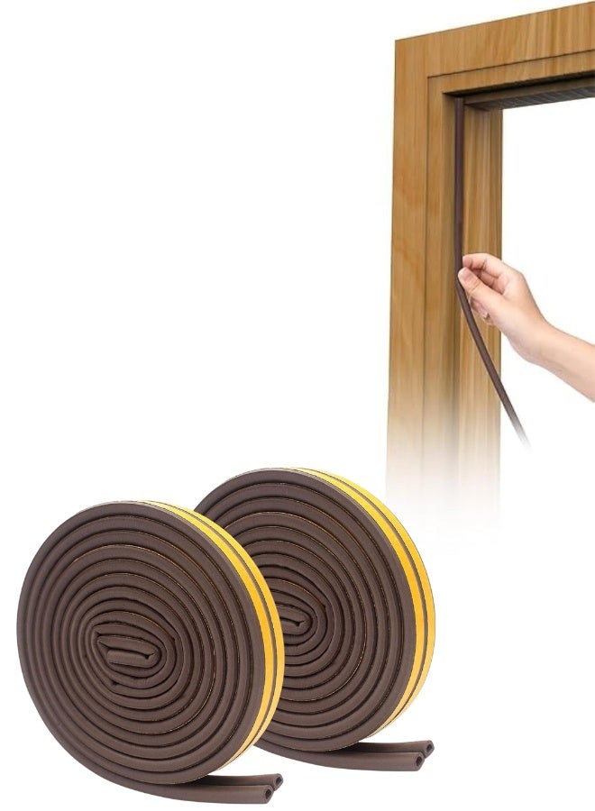 2 Rolls Weather Stripping for Door Self Adhesive Window Seal Foam Strip for Soundproofing Collision Avoidance Insulation Gap Blocker for Doors and Windows - Image 1