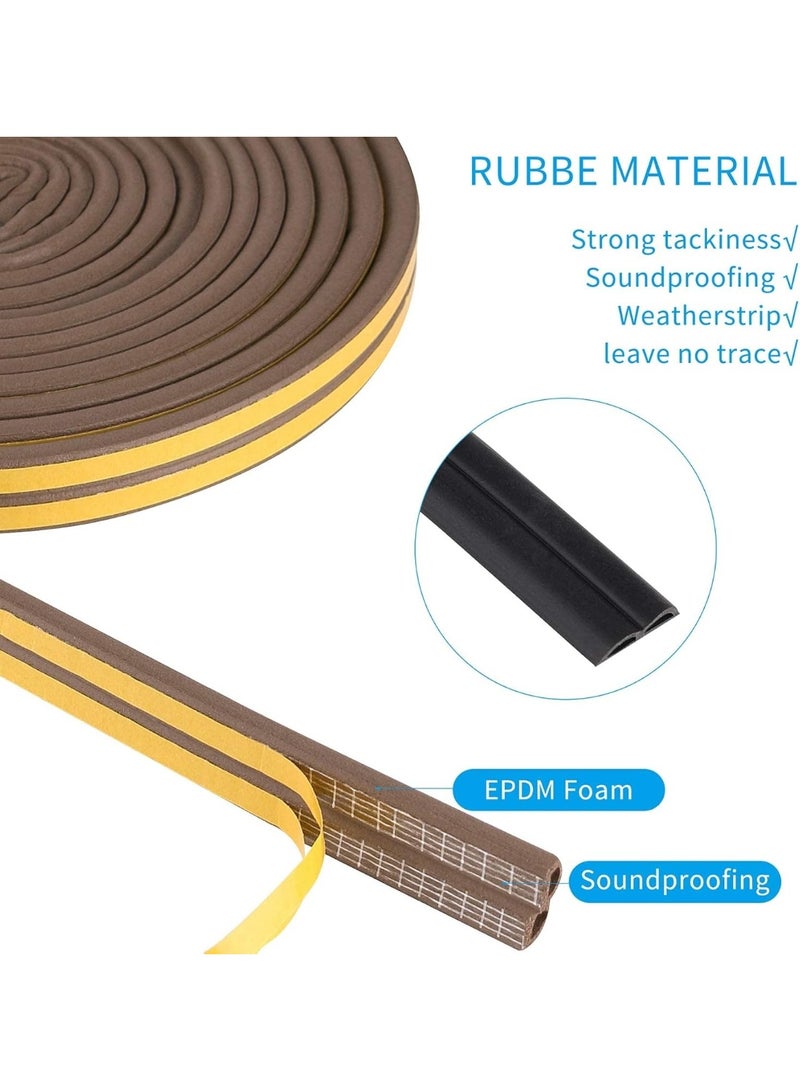 2 Rolls Weather Stripping for Door Self Adhesive Window Seal Foam Strip for Soundproofing Collision Avoidance Insulation Gap Blocker for Doors and Windows - Image 2