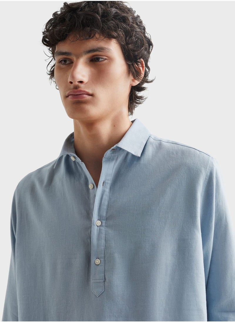 MANGO - Youth Essential Straight Fit Shirt - Image 1