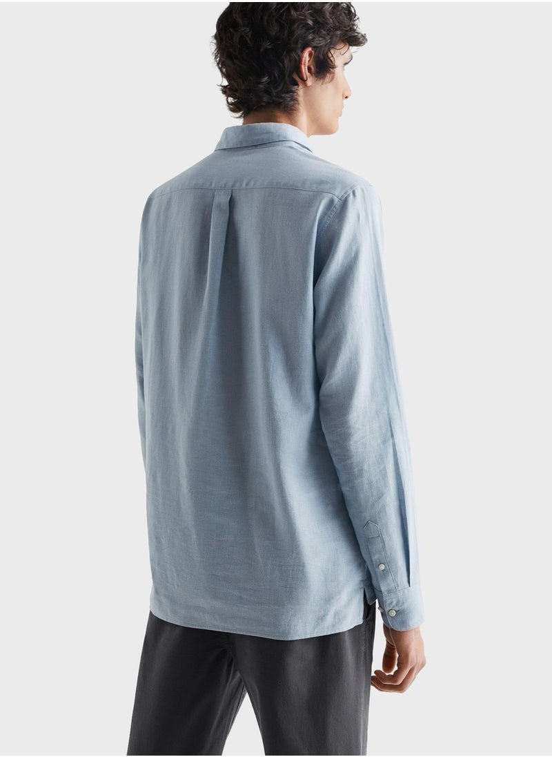 MANGO - Youth Essential Straight Fit Shirt - Image 1