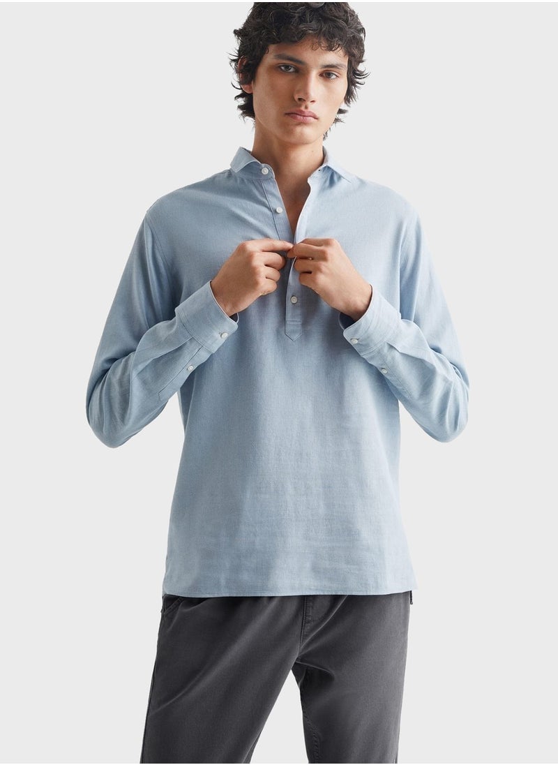MANGO - Youth Essential Straight Fit Shirt - Image 1