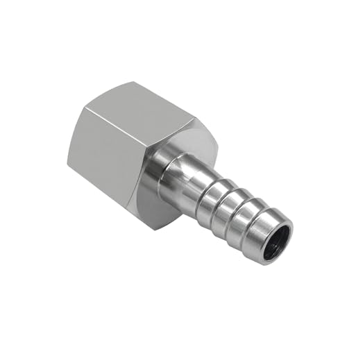 Fitvell 5PCS Stainless Steel Hose Barb Fittings 3/8" Hose Barb x 1/4" NPT Female Adapter - Image 4