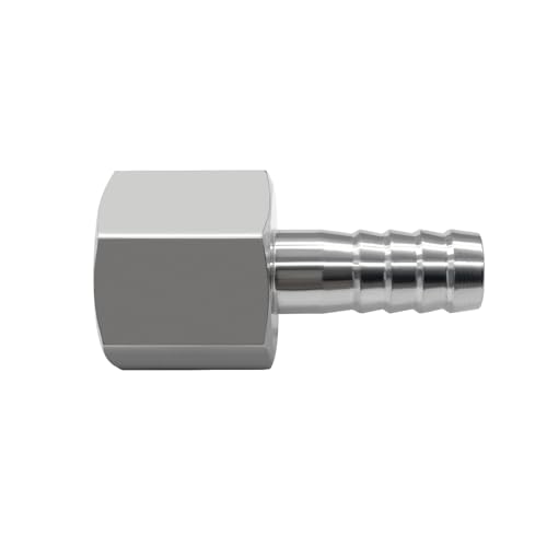 Fitvell 5PCS Stainless Steel Hose Barb Fittings 3/8" Hose Barb x 1/4" NPT Female Adapter - Image 3