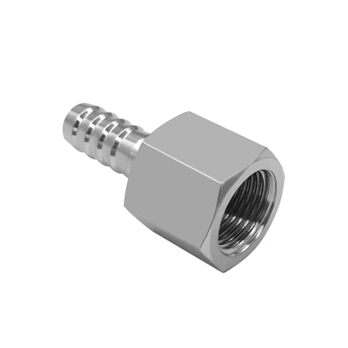 Fitvell 5PCS Stainless Steel Hose Barb Fittings 3/8" Hose Barb x 1/4" NPT Female Adapter - Image 2