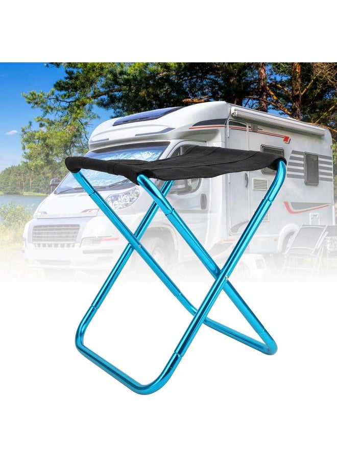 Thoraya Blue Outdoor Mini Folding Stool Portable Camping Aluminum Alloy Foldable Chair for Fishing Climbing Barbecue  - Image 5