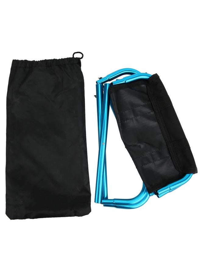 Thoraya Blue Outdoor Mini Folding Stool Portable Camping Aluminum Alloy Foldable Chair for Fishing Climbing Barbecue  - Image 1