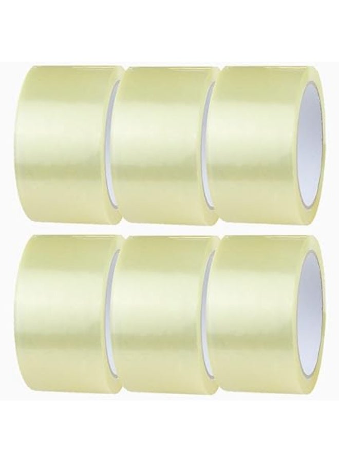 erorex [6 Roll] Clear [6 Roll] Clear Packing Tape, [2 inches x 50 yards]Strong Heavy Duty Packaging Tape for Sealing Parcel Boxes, Moving Boxes Houses, Large Postal Bags, Office SuppliesTape - Image 1