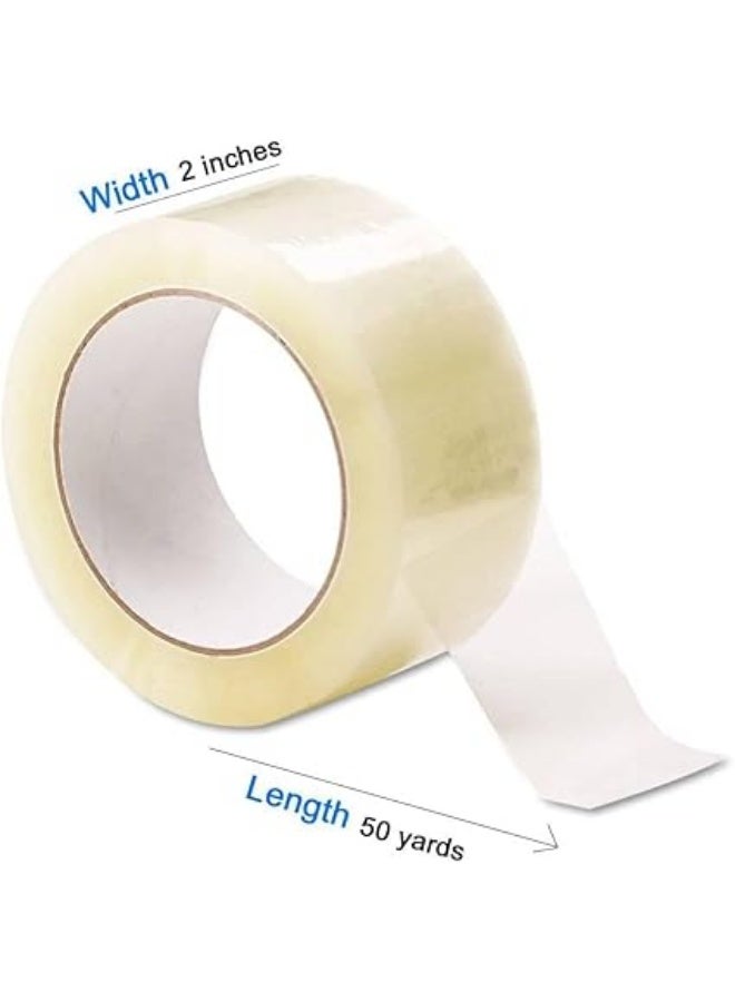 erorex [6 Roll] Clear [6 Roll] Clear Packing Tape, [2 inches x 50 yards]Strong Heavy Duty Packaging Tape for Sealing Parcel Boxes, Moving Boxes Houses, Large Postal Bags, Office SuppliesTape - Image 2