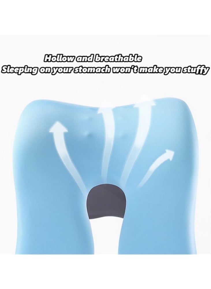 يلا جوي YelaJoy Neck Support Pillow for Office Chair, Memory Foam Desk & Travel Pillow for Napping in Car or Office, U-Shaped Design with Washable Cover, Posture Correction for Long Sitting - Image 5