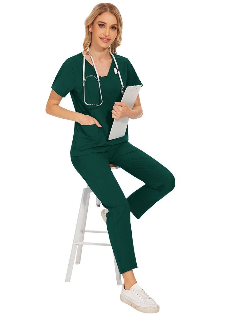 Gasin Medical Scrub, Women's Medical Scrub, Green, Medical Uniform, Medical Scrub Set  - Image 3