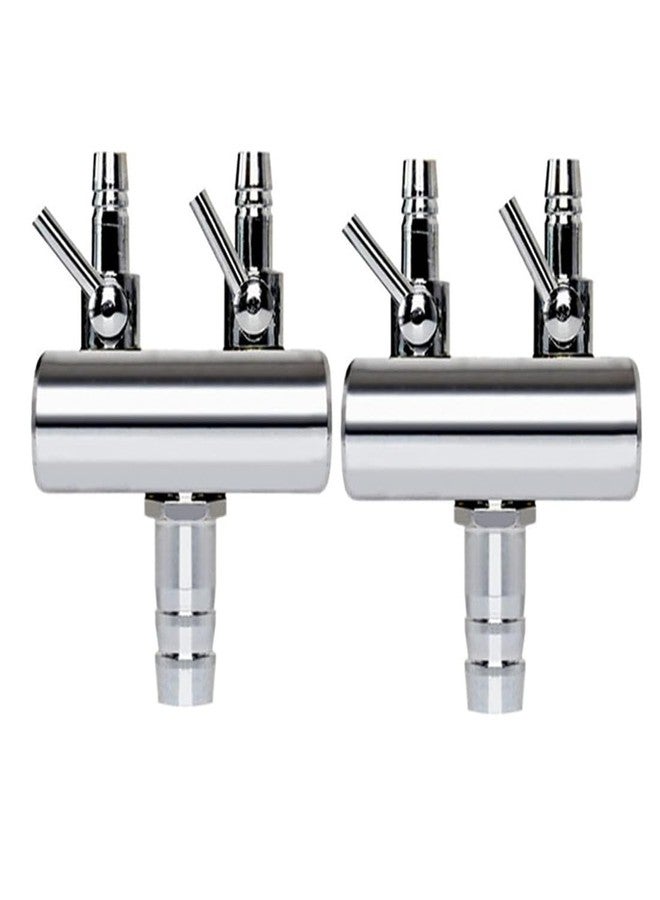 bnafes 2Pcs 2-Way Air Flow Control Lever Valve with Airline Tubing Connector for Aquarium, Fish Tank - Image 1
