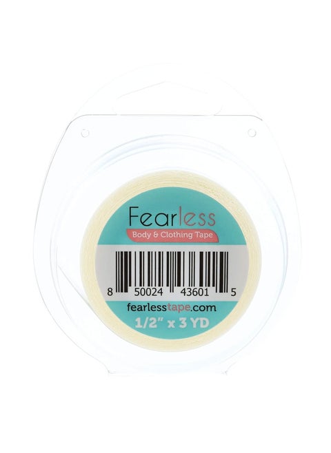 Fearless Tape - Womens Double Sided Tape for Clothing and Body, Transparent Clear Color for All Skin Shades, 5Mt Roll
