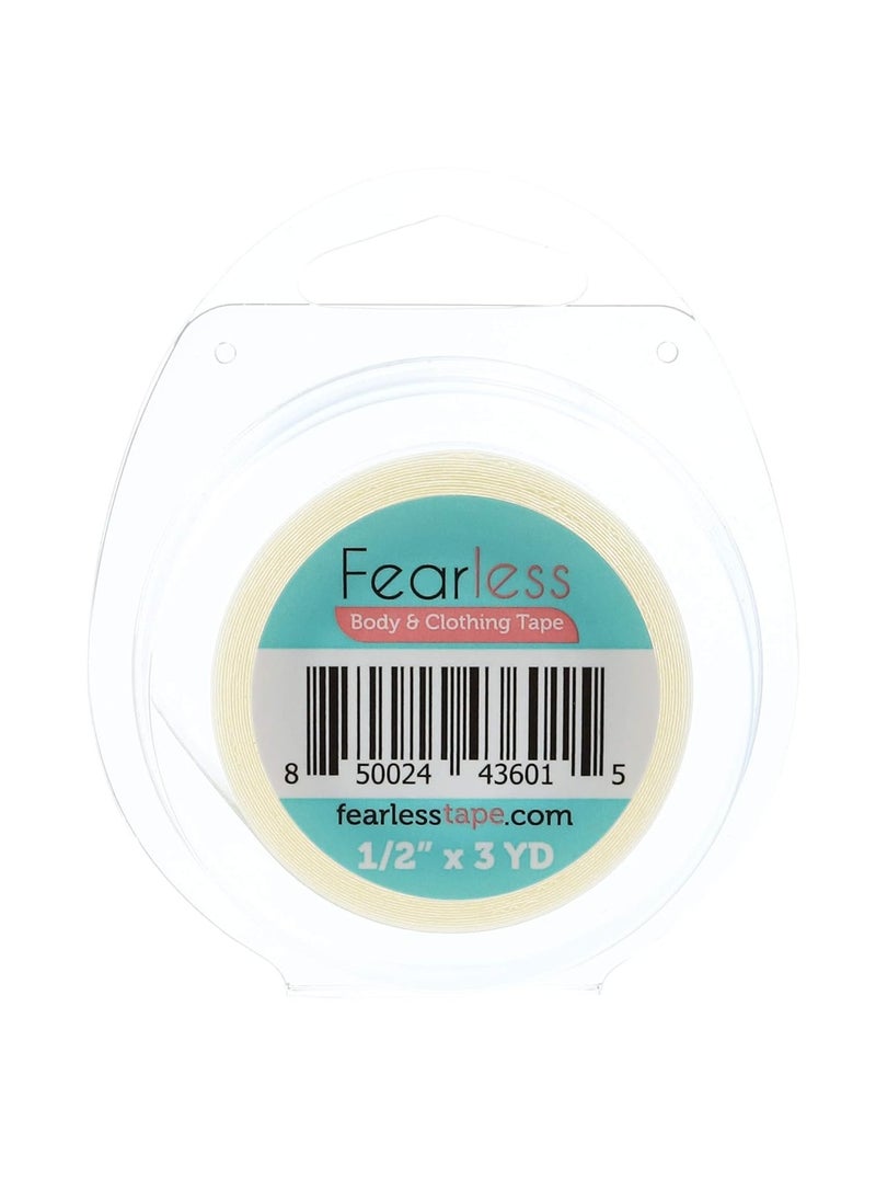 Fearless Tape Fearless Tape - Womens Double Sided Tape for Clothing and Body, Transparent Clear Color for All Skin Shades, 5Mt Roll  - Image 1