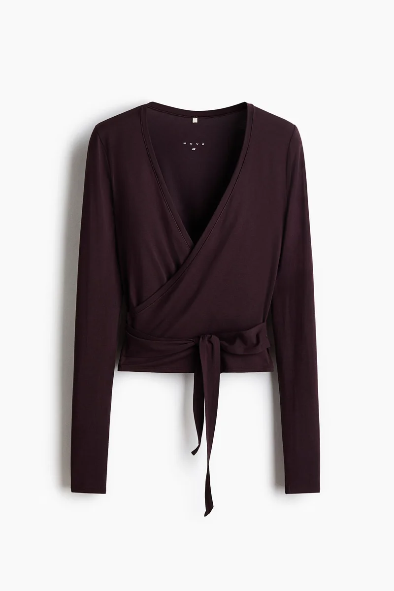 H&M  Sports wrap top in modal for Women | Best Price UAE