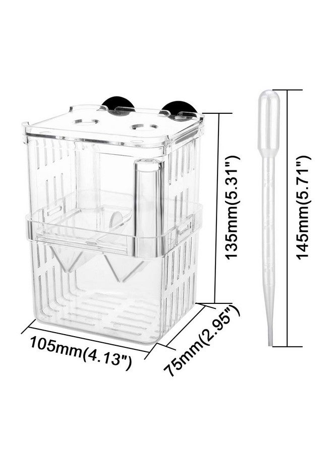 Senzeal Aquarium Fish Breeder Box Plastic Fish Isolation Breeding Box Hatching Incubator Box for Baby Fishes Shrimp Clownfish Guppy - Image 4