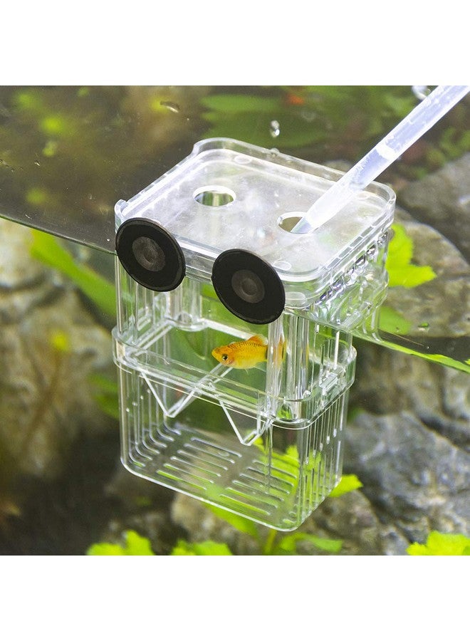 Senzeal Aquarium Fish Breeder Box Plastic Fish Isolation Breeding Box Hatching Incubator Box for Baby Fishes Shrimp Clownfish Guppy - Image 2