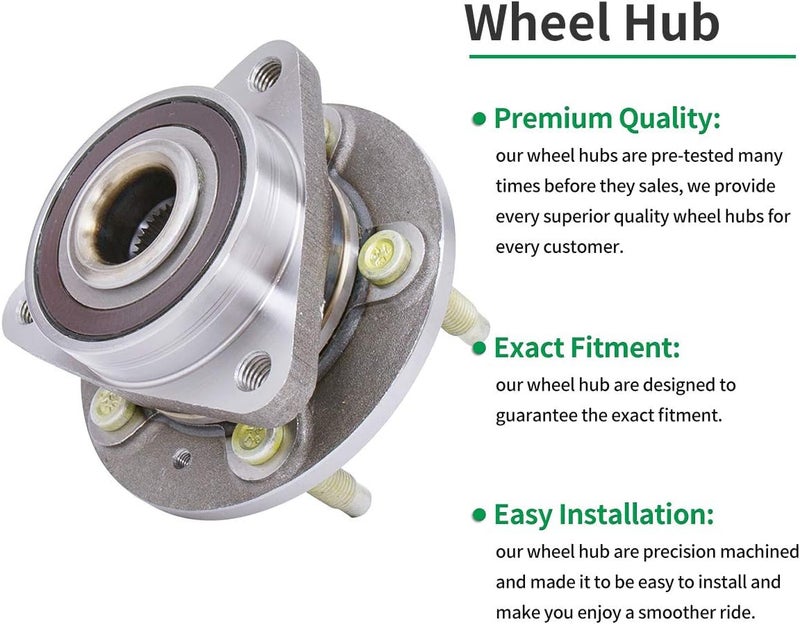 HICKS 513315 Front Wheel Bearing and Hub Assembly for 2011-2016 Chevy Cruze - Image 2