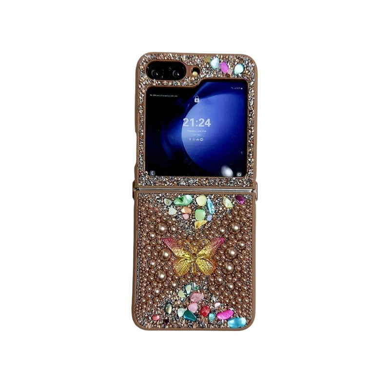 غطاء واقي | Gold TPU | مقاوم للصدمات لـ Samsung Galaxy Z Flip 6 - Image 1