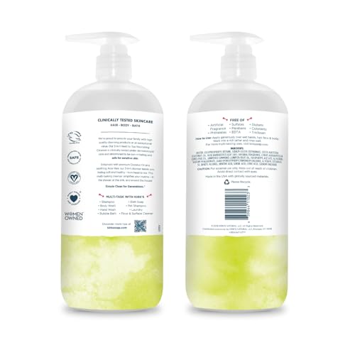 Kirk's 3-in-1 Head to Toe Nourishing Liquid Cleanser- for Men, Women & Children - Premium Coconut Oil & Aloe Vera- Non GMO & Vegan -Juniper & Lime - 32 Fl Oz 2 Pack - Image 2