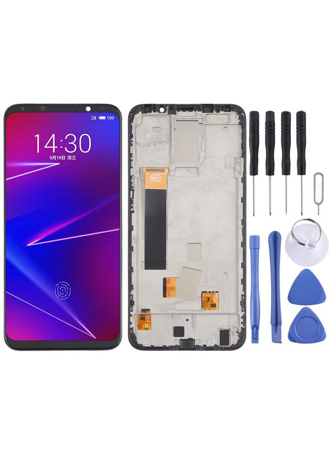 إيروريكس شاشة LCD TFT بديلة لهاتف Meizu 16X مع محول رقمي كامل التجميع مع إطار، لا تدعم التعرف على بصمة الإصبع باللون الأسود - Image 1