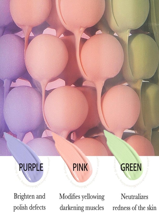 سكاي نيست برايمر مرطب 3 في 1، سيروم مصحح للون البشرة، برايمر مفتح للبشرة بخطوة واحدة لتوحيد لونها، مصحح للزيوت، لمسة نهائية شفافة، منعش، بنفسجي وردي أخضر - Image 3