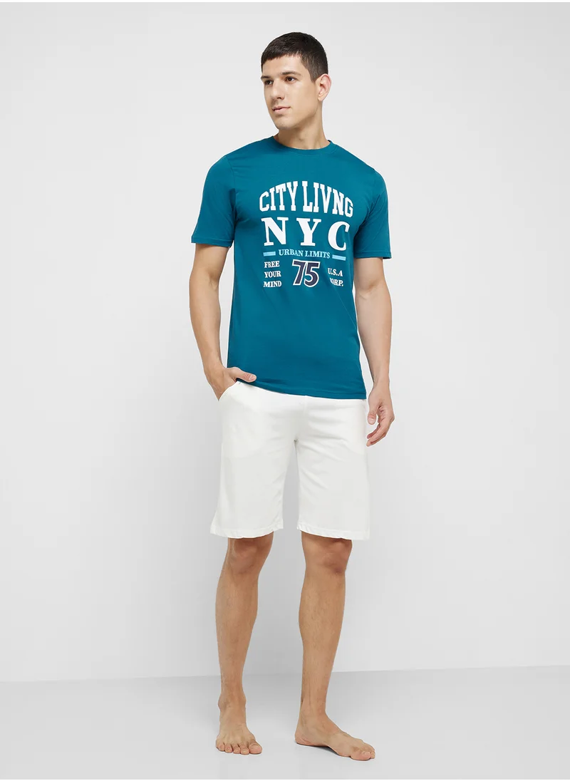 سفنتي فايف Nightwear Top & Shorts Sets